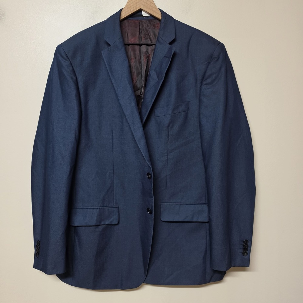 Brioni Mens 58 Blue Super 140s Wool Blazer Sport Coat Italy Luxury 48R
